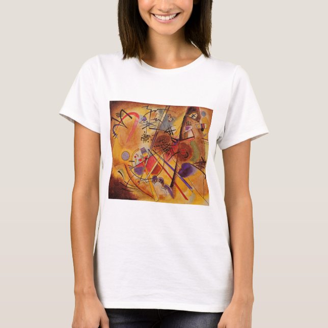 Kandinsky Brown Yellow Red Blue T-Shirt (Vorderseite)
