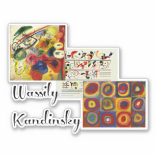 Kandinsky - Collage seines Kunstwerks Aufkleber