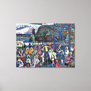 Kandinsky - Das Bunte Leben (Das farbenfrohe Leben Leinwanddruck