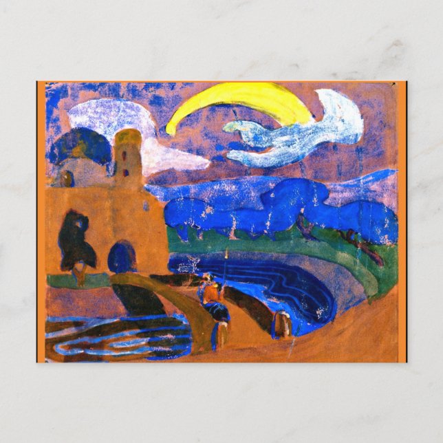 Kandinsky - Das komische, farbenfrohe abstrakte Bi Postkarte (Vorderseite)