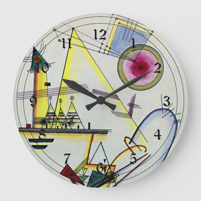 Kandinsky - Delikates Soul Große Wanduhr (Vorderseite)