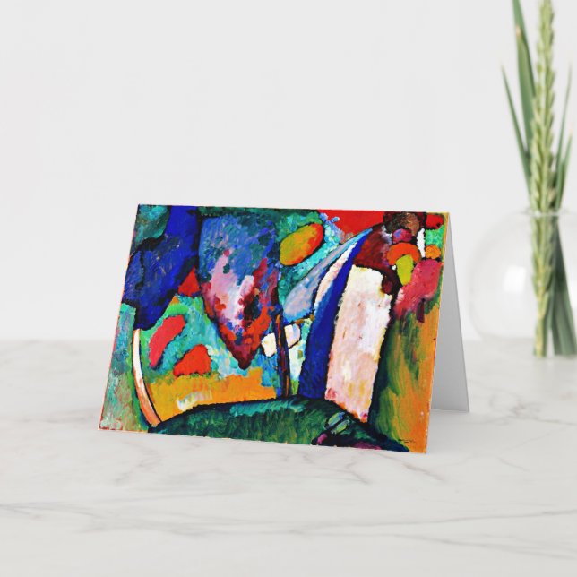 Kandinsky - Der Wasserfall, bunte Kunstwerke, Karte (Vorderseite)