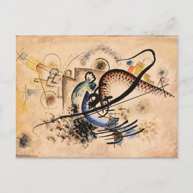 Kandinsky - Die schwarze Linie Postkarte (Vorderseite)