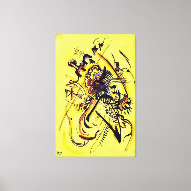 Kandinsky - Die unbekannte Stimme, abstrakte Kunst Leinwanddruck (Vorderseite)