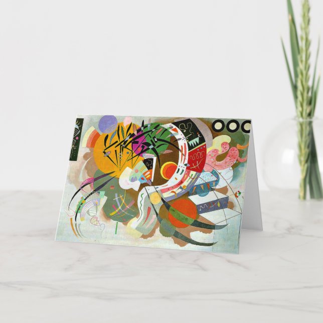 Kandinsky - Dominant Curve, buntes Bild Karte (Vorderseite)