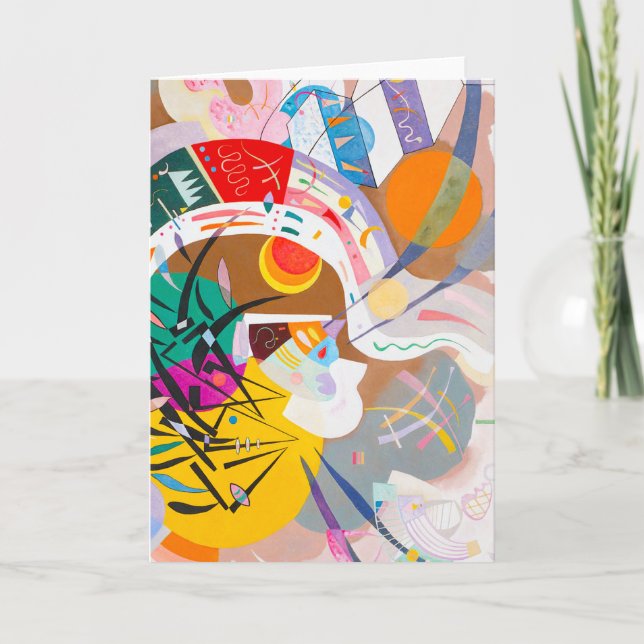 Kandinsky dominierende Kurven-Gruß-Karte Karte (Vorderseite)