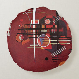 Kandinsky - Dull Red Rundes Kissen
