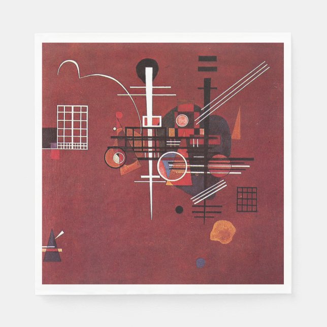 Kandinsky - Dull Red Serviette (Vorderseite)
