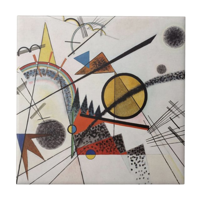 Kandinsky Expressionist Absract Painting Artwork Fliese (Vorderseite)