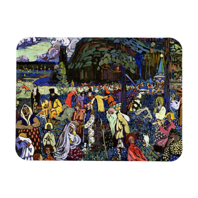 Kandinsky - farbenprächtiges Leben Magnet (Horizontal)