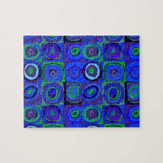 Kandinsky Farbstudie Blaue Quadrate Kreis  (Horizontal)