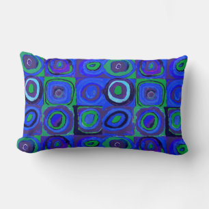 Kandinsky Farbstudie Blaue Quadrate Kreis Lendenkissen