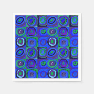 Kandinsky Farbstudie Blaue Quadrate Kreis Serviette