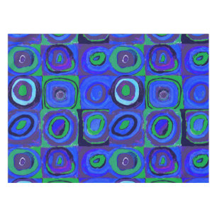 Kandinsky Farbstudie Blaue Quadrate Kreis Tischdecke