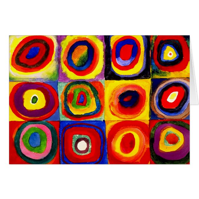 Kandinsky Farbstudie Cercles Carré Quadrate Art (Devant horizontal)