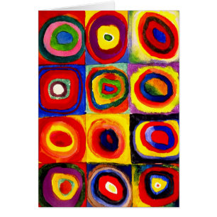 Kandinsky Farbstudie Cercles Carré Quadrate Art