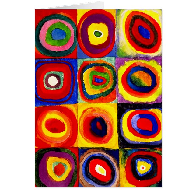 Kandinsky Farbstudie Cercles Carré Quadrate Art (Devant)