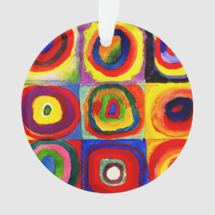 Kandinsky Farbstudie Cercles Carré Quadrate Art