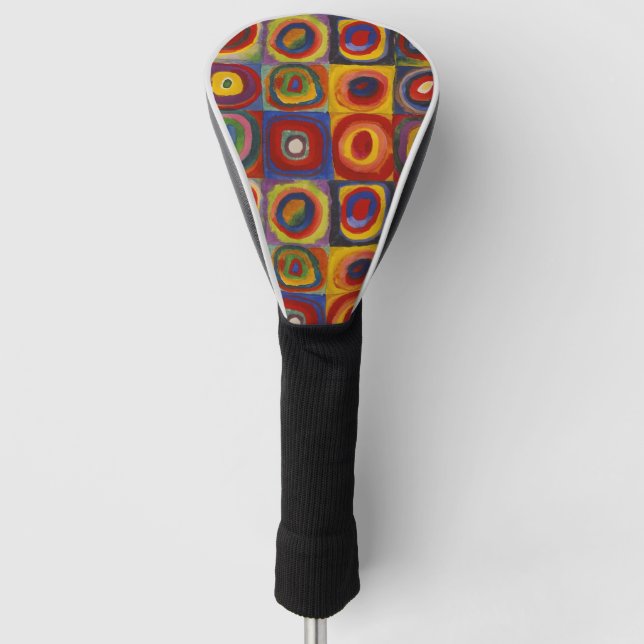 Kandinsky Farbstudie Quadrate Colourful Squares Golf Headcover (Vorderseite)