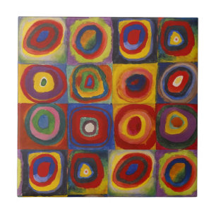 Kandinsky Farbstudie Quadrate Farbige Quadrate Fliese