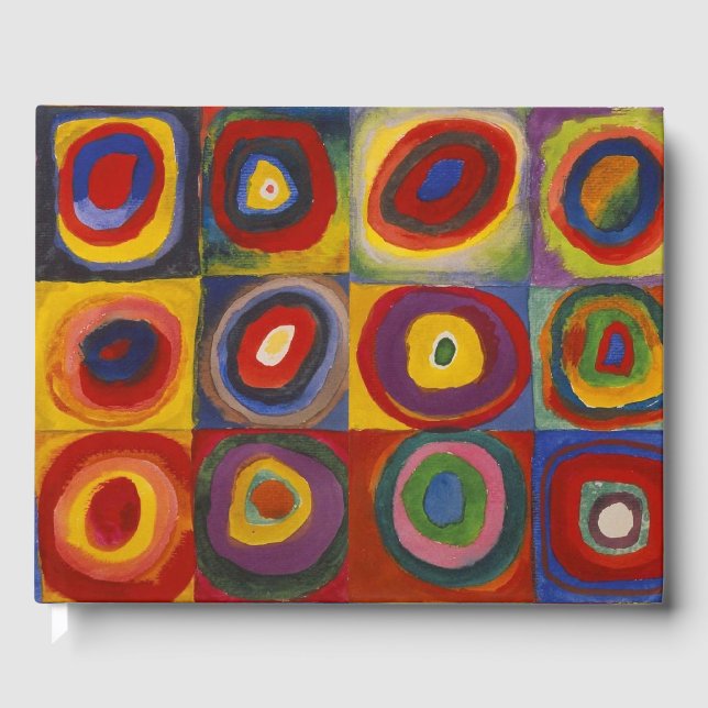 Kandinsky Farbstudie Quadrate Farbige Quadrate Gästebuch (Vorderseite)