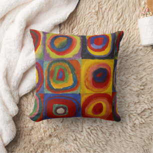 Kandinsky Farbstudie Quadrate Farbige Quadrate Kissen