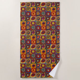 Kandinsky Farbstudie Quadrate Farbige Quadrate Strandtuch