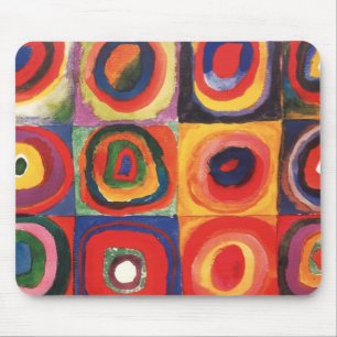 Kandinsky Farbstudie Quadrate Quadrate Kreise Kuns Mousepad