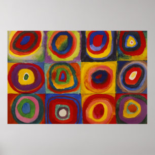 Kandinsky-Farbstudie von Formen und Kreisen Poster