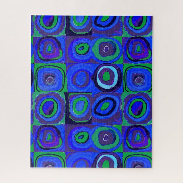 Kandinsky Farbstudien Blue Quadrate Square Circle (Vertikal)