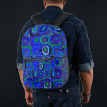 Kandinsky Farbstudien Blue Quadrate Square Circle Bedruckter Rucksack<br><div class="desc">Dieses Wassily Kandinsky Farbstudium Vierfarbenmalerei ist eine Neuinterpretation,  die hier in Blues und Grüntöne gezeigt wird. Es war eine der ersten abstrakten Kunststudien,  1913 gemalt. Fine Art abstrakt Artwork Expressionismus.</div>
