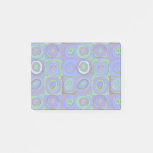 Kandinsky Farbstudien Blue Quadrate Square Circle Post-it Klebezettel