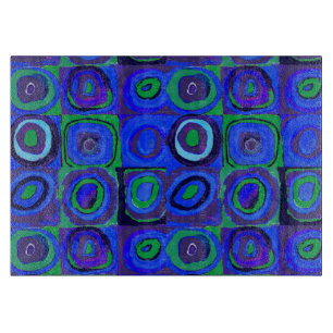 Kandinsky Farbstudien Blue Quadrate Square Circle Schneidebrett