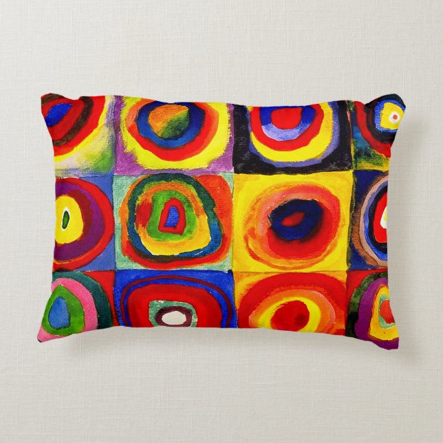 Kandinsky Farbstudien Quadrate Quadrate Quadrate Z Dekokissen (Rückseite)