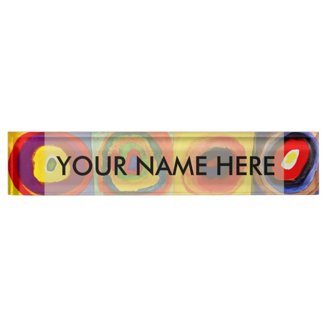 Kandinsky Farbstudien Quadrate Quadrate Quadrate Z Namensplakette (Vorderseite)