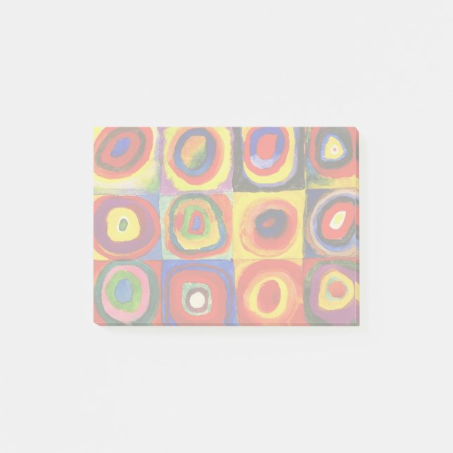 Kandinsky Farbstudien Quadrate Quadrate Quadrate Z Post-it Klebezettel (Vorderseite)