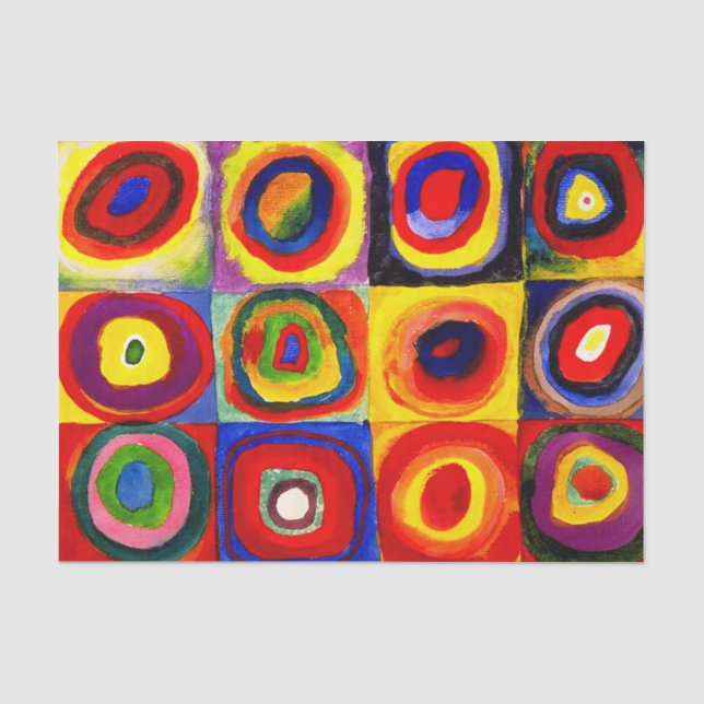 Kandinsky Farbstudien Quadrate Quadrate Quadrate Z Seidenpapier (Vorderseite)