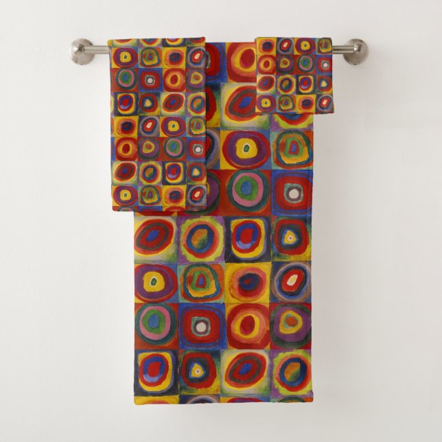 Kandinsky Farbstudium Quadrate Badhandtuch Set (Insitu)