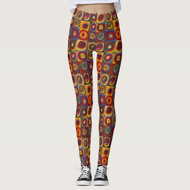 Kandinsky Farbstudium Quadrate Leggings (Vorderseite)