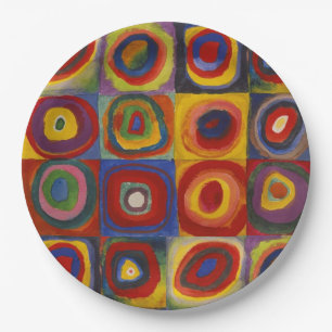 Kandinsky Farbstudium Quadrate Pappteller