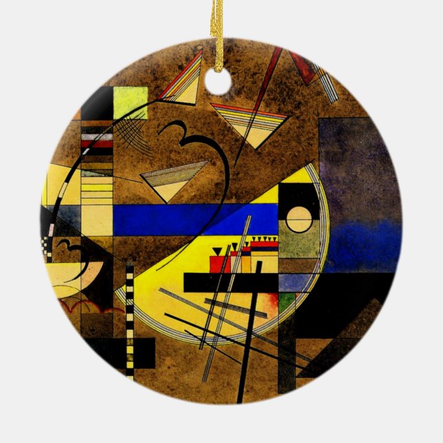 Kandinsky - Festes III, abstrakte Kunst Keramik Ornament (Hinten)
