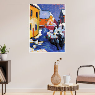 Kandinsky - Friedhof und Pfarrhaus in Kochel Poster