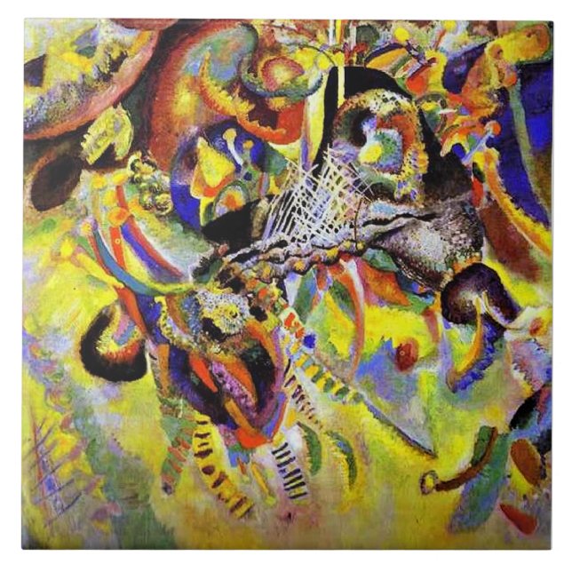 Kandinsky - Fuge, abstrakte Malerei, Fliese (Vorderseite)