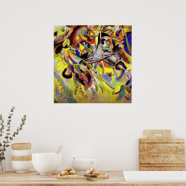 Kandinsky - Fuge, abstrakte Malerei, Poster (Küche)