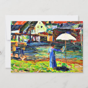 Kandinsky - Gabriele Münter beim Malen in Kallmunz Karte