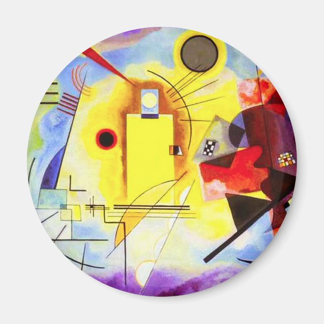 Kandinsky Gelb Rot Blau Magnet (Vorne)