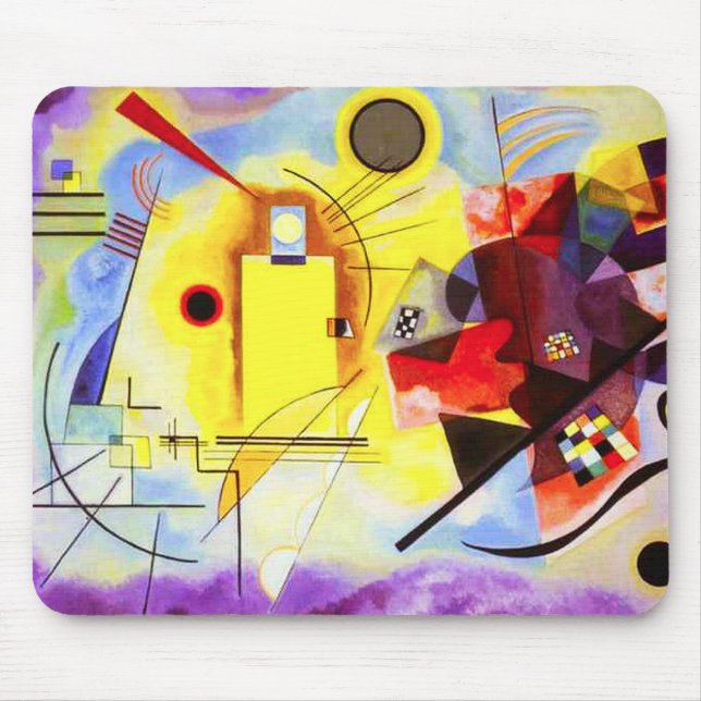 Kandinsky Gelb Rot Blau Mauspad (Vorne)