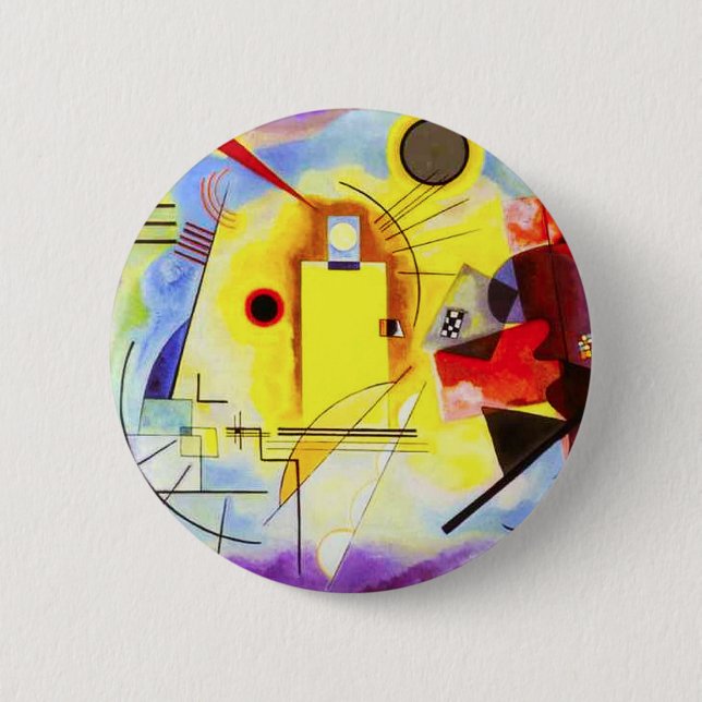 Kandinsky-Gelbblau-Button Button (Vorderseite)