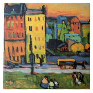 Kandinsky - Häuser in München, Fliese