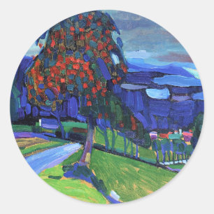 Kandinsky - Herbst in Murnau, Runder Aufkleber